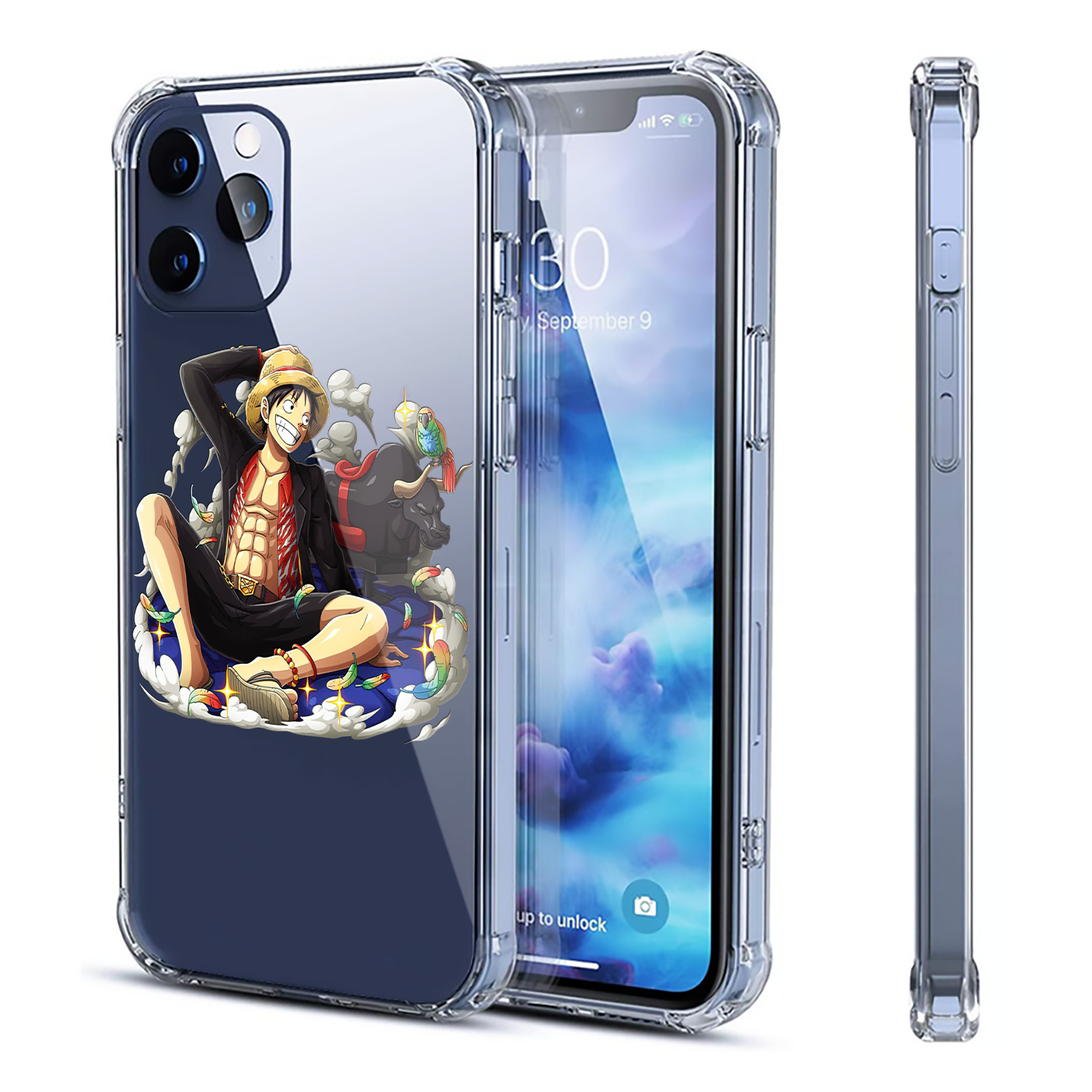 （画像用） ワンピース モンキー・D・ルフィ ONE PIECE Monkey D. Luffy 【iPhone 12シリーズ対応】透明スマホケース（クリアソフトケース）